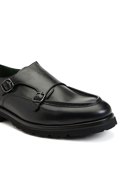 George Hogg Siyah Erkek Deri Klasik Ayakkabı 138-26-5FW - Görsel 7