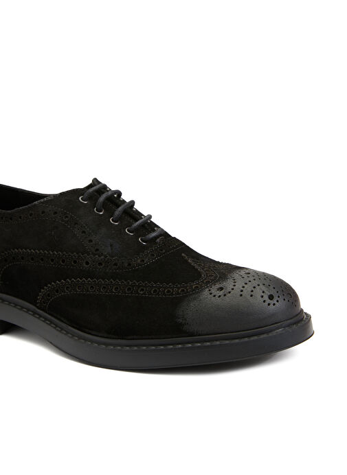 Divarese Siyah Erkek Süet Klasik Ayakkabı 17131-S-5FW - Görsel 7