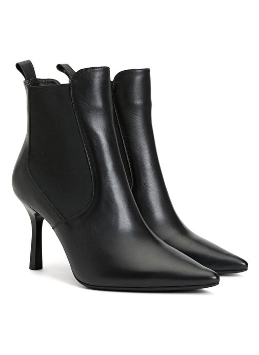 Divarese Siyah Kadın deri Topuklu Bot 25155-5FW - Görsel 3