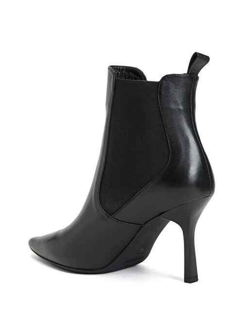 Divarese Siyah Kadın deri Topuklu Bot 25155-5FW - Görsel 4