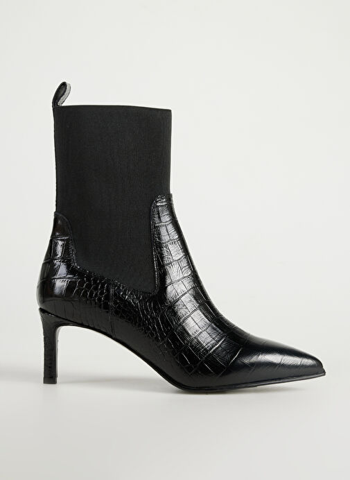 George Hogg Siyah Kadın Deri Bot 3514-5FW - Görsel 2