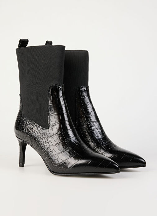 George Hogg Siyah Kadın Deri Bot 3514-5FW - Görsel 5