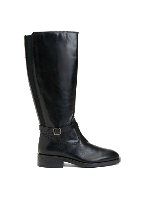 George Hogg Siyah Kadın Deri Çizme 2FLY326-5FW - Görsel 2