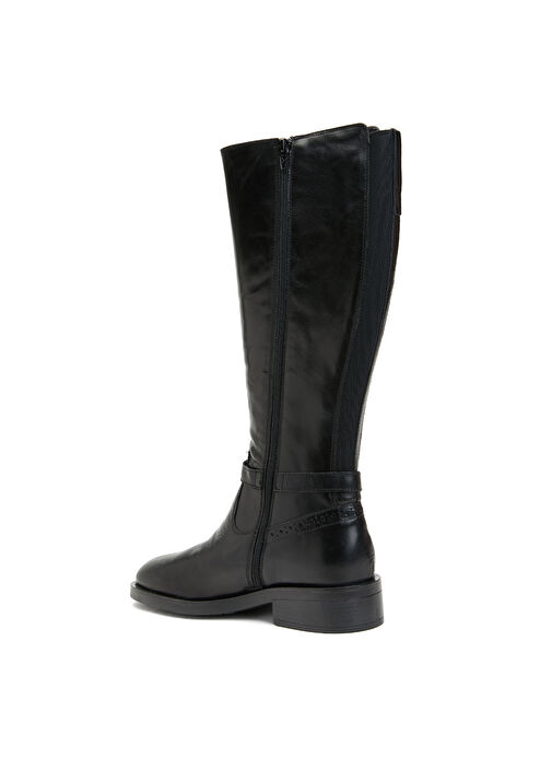 George Hogg Siyah Kadın Deri Çizme 2FLY326-5FW - Görsel 4