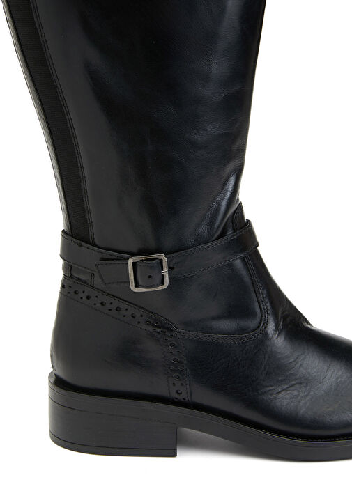 George Hogg Siyah Kadın Deri Çizme 2FLY326-5FW - Görsel 7