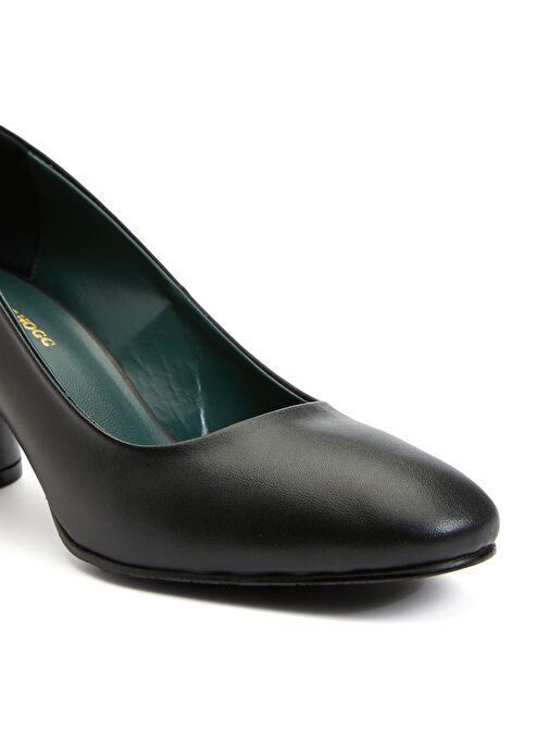 George Hogg Siyah Kadın Deri Topuklu Ayakkabı 3504-5FW - Görsel 7