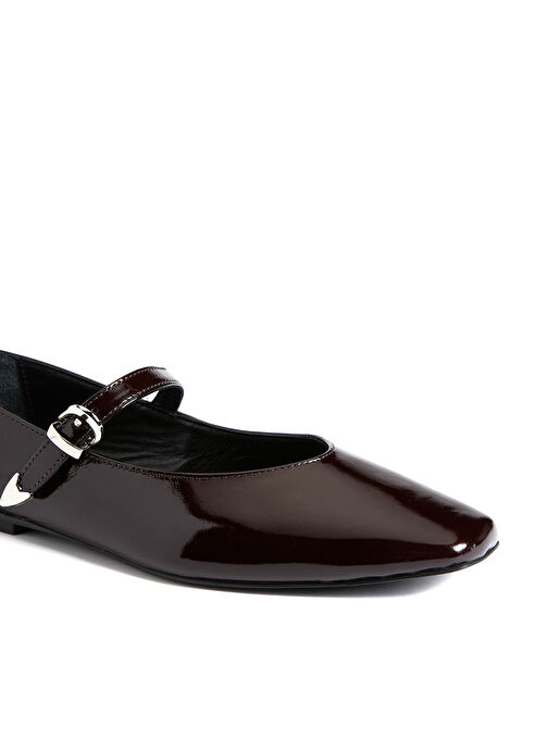 Divarese Bordo Kadın Deri Babet DVULK1-5FW - Görsel 7