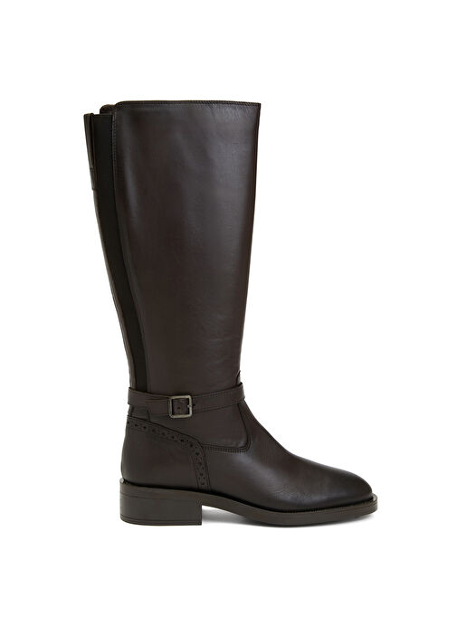 George Hogg Kahverengi Kadın Deri Çizme 2FLY326-5FW - Görsel 2