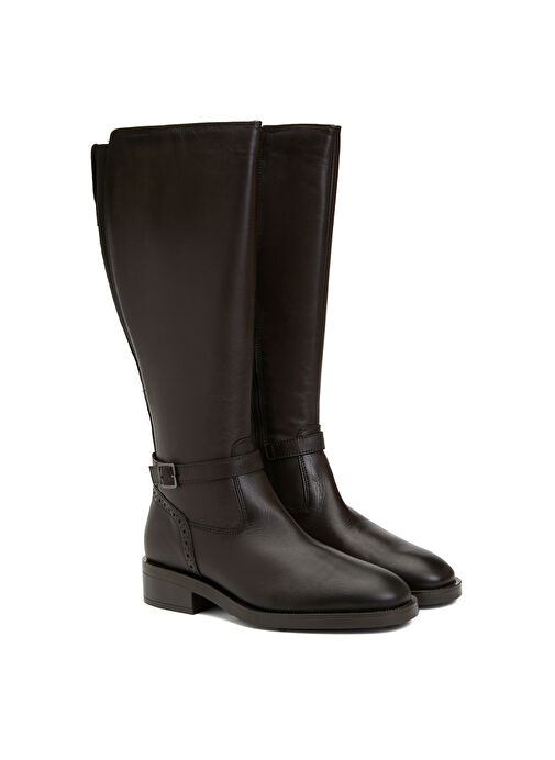 George Hogg Kahverengi Kadın Deri Çizme 2FLY326-5FW - Görsel 3