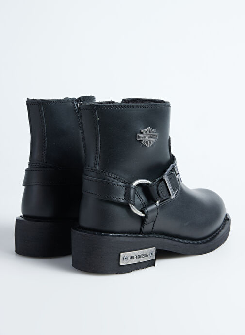 Harley Davidson Siyah Kadın Deri Bot 025Z100641 - Görsel 4