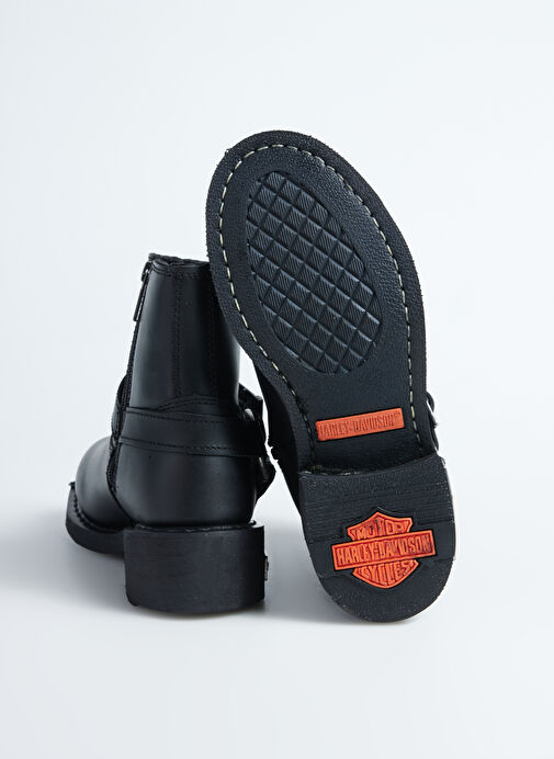 Harley Davidson Siyah Kadın Deri Bot 025Z100641 - Görsel 5