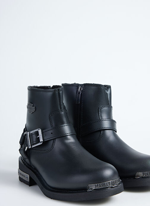 Harley Davidson Siyah Kadın Deri Bot 025Z100641 - Görsel 6
