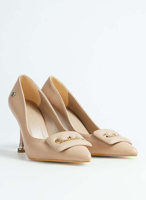 Pierre Cardin Bej Kadın Topuklu Ayakkabı PC-54029 - Görsel 3