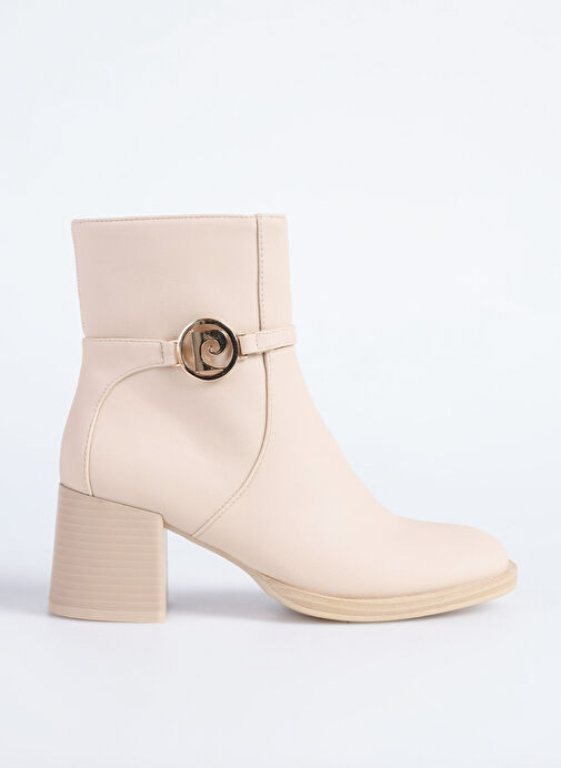 Pierre Cardin Bej Kadın Topuklu Bot PCI-11118 - Görsel 2