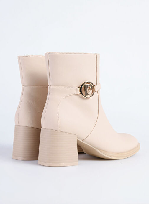Pierre Cardin Bej Kadın Topuklu Bot PCI-11118 - Görsel 4