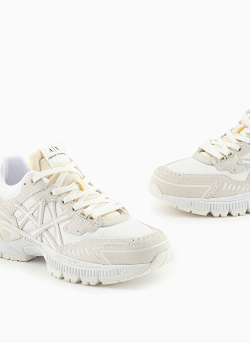 Armani Exchange Beyaz Erkek deri Sneaker XUX188 - Görsel 5