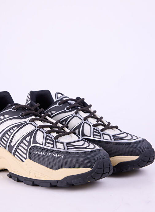 Armani Exchange Siyah-Beyaz Erkek Sneaker XUX238 - Görsel 6