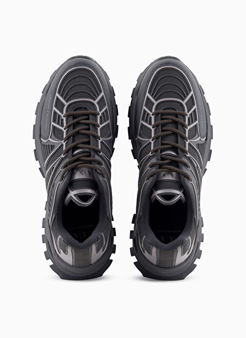 Armani Exchange Siyah-Gri Erkek Sneaker XUX238 - Görsel 4