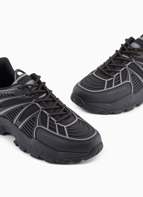 Armani Exchange Siyah-Gri Erkek Sneaker XUX238 - Görsel 5