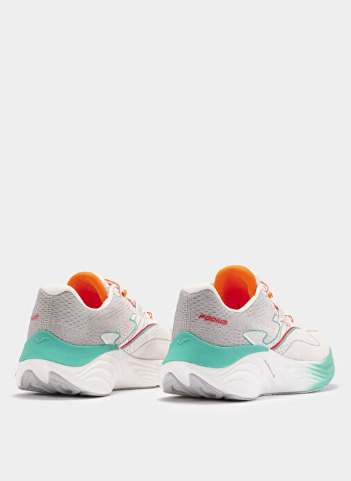 Joma RPODLW2402 PODIUM LADY 2402 WHITE T Beyaz - Turkuaz Kadın Koşu Ayakkabısı - Görsel 5