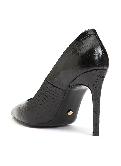 George Hogg Siyah Kadın Topuklu Ayakkabı 2406 - Görsel 4