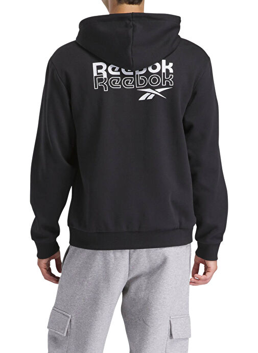 Reebok Siyah Erkek Fermuarlı Normal Düz Zip Ceket 100208549 Ri