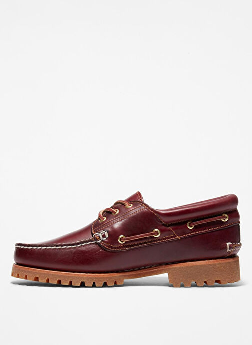 Timberland Timberland Authentic BOAT SHOE Bordo Deri Erkek Günlük Ayakkabı - Görsel 3