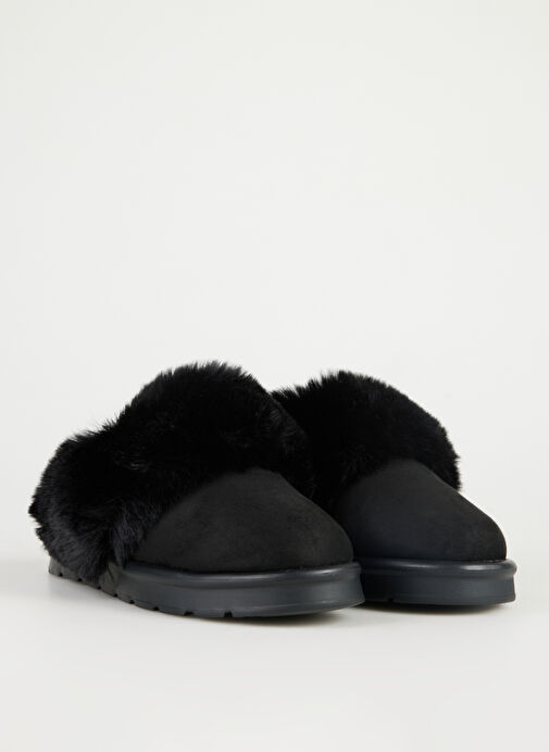 Love Moschino Siyah Kadın Kürklü Terlik JA10513H1L - Görsel 3