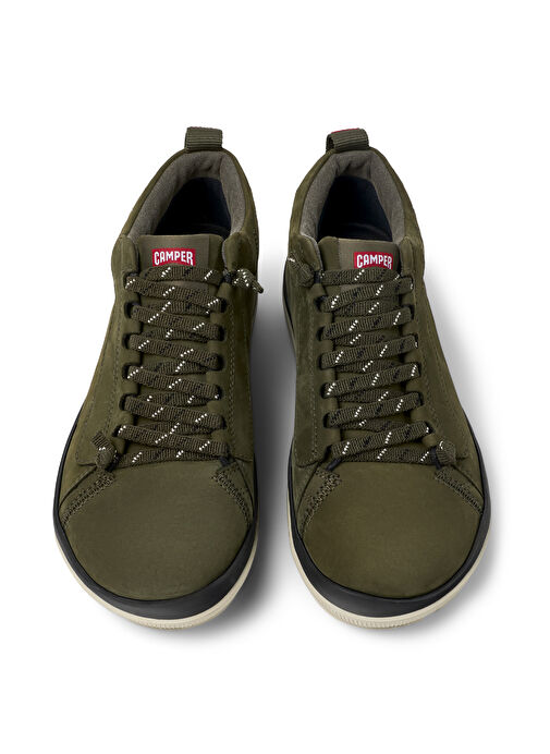 Camper Koyu Yeşil Erkek Deri Sneaker Peu Pista GM - Görsel 4