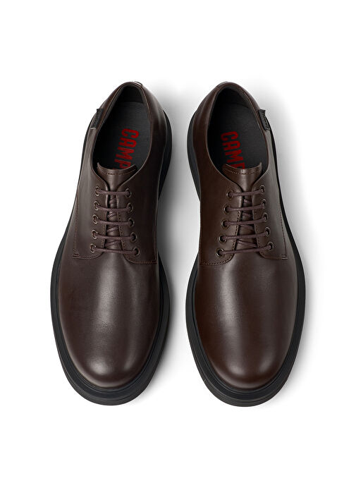 Camper Koyu Kahverengi Erkek Deri Klasik Ayakkabı Norman - Görsel 4