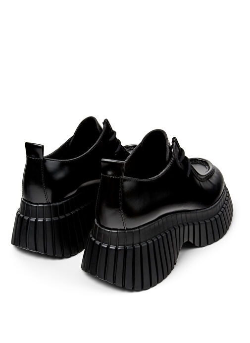 Camper Siyah Kadın Deri Düz Ayakkabı K201678-001 - Görsel 5