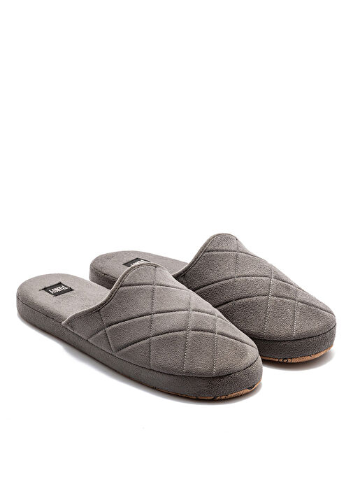 Twigy Gri Erkek Ev Terliği TW BAKO - Görsel 2