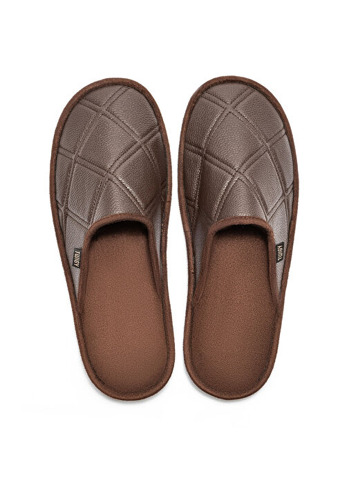 Twigy Kahverengi Erkek Ev Terliği TW ZICO - Görsel 2