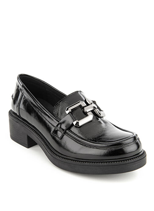 Hush Puppies Siyah Kadın Deri Loafer 725018-430 - Görsel 4