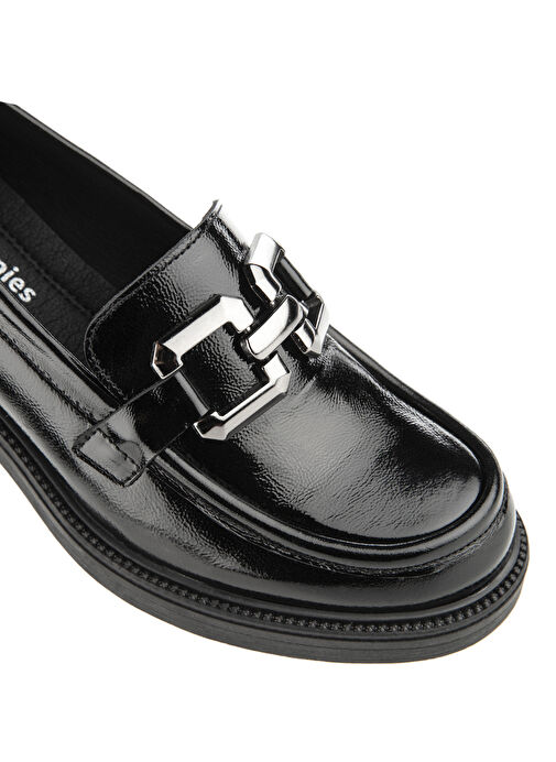 Hush Puppies Siyah Kadın Deri Loafer 725018-430 - Görsel 6