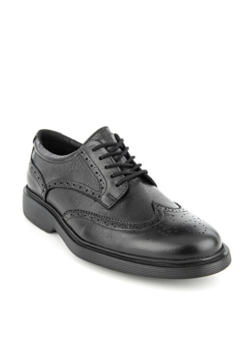 Hush Puppies Siyah Erkek Deri Klasik Ayakkabı Luas - Görsel 4