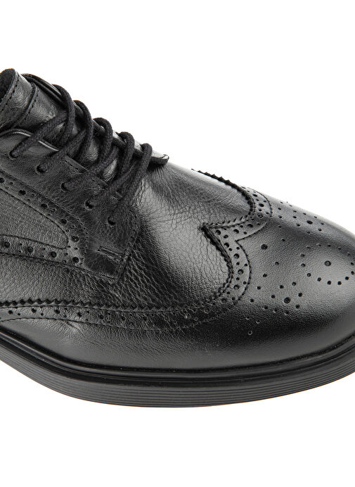 Hush Puppies Siyah Erkek Deri Klasik Ayakkabı Luas - Görsel 5