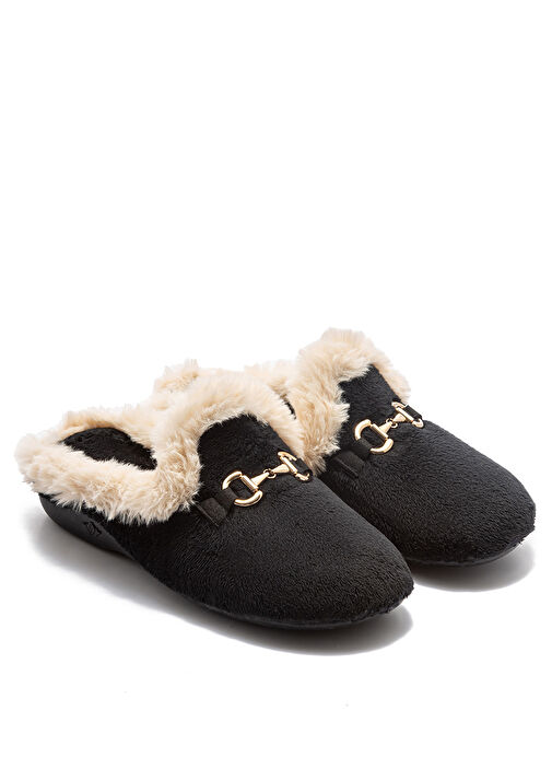 Twigy Siyah Kadın Ev Terliği EE0030 - Görsel 2