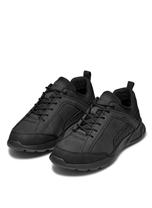 Geox Siyah Erkek Sneaker U SANZIO C - NBK SYNT.LEA - Görsel 6