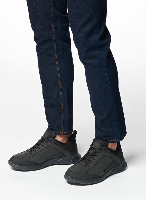 Geox Siyah Erkek Sneaker U SANZIO C - NBK SYNT.LEA - Görsel 11