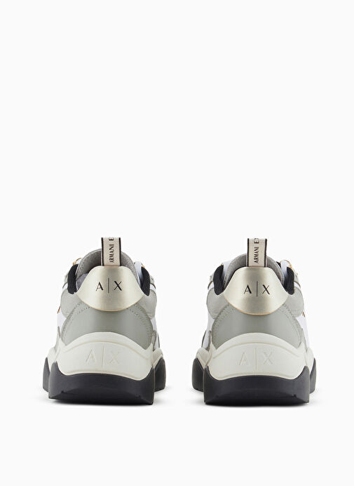 Armani Exchange Gri-Beyaz Kadın deri Sneaker XDX104XV580U293 - Görsel 6