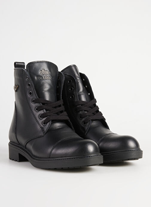 Bulldozer Siyah Kadın Deri Bot BUL-240507 - Görsel 3