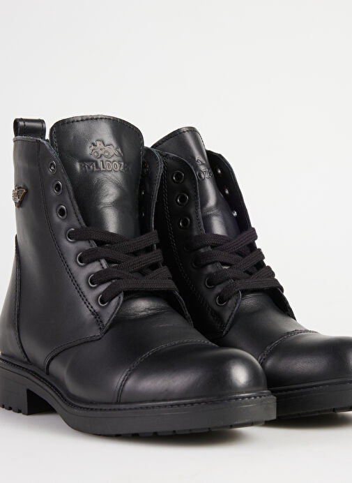 Bulldozer Siyah Kadın Deri Bot BUL-240507 - Görsel 6