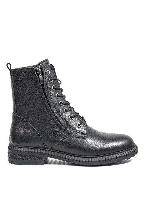 Bulldozer Siyah Kadın Deri Bot BUL-250628 - Görsel 2