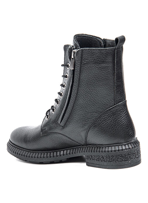 Bulldozer Siyah Kadın Deri Bot BUL-250628 - Görsel 4