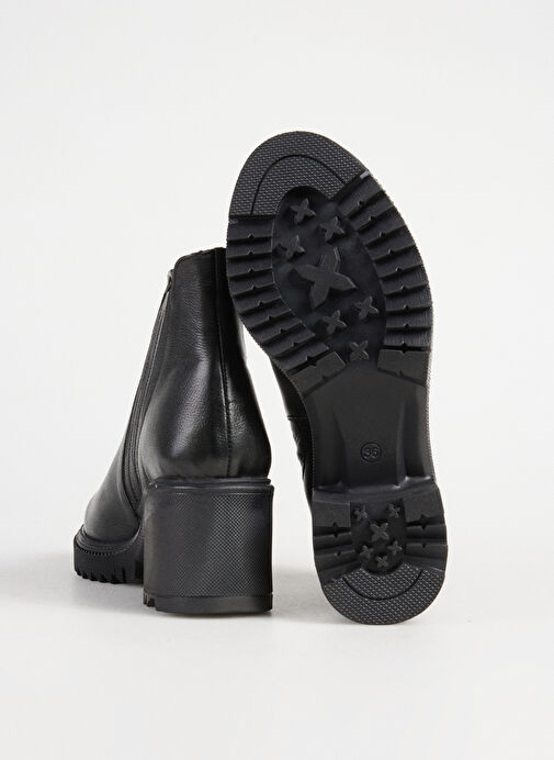 Bulldozer Siyah Kadın Deri Topuklu Bot BUL-250631 - Görsel 5