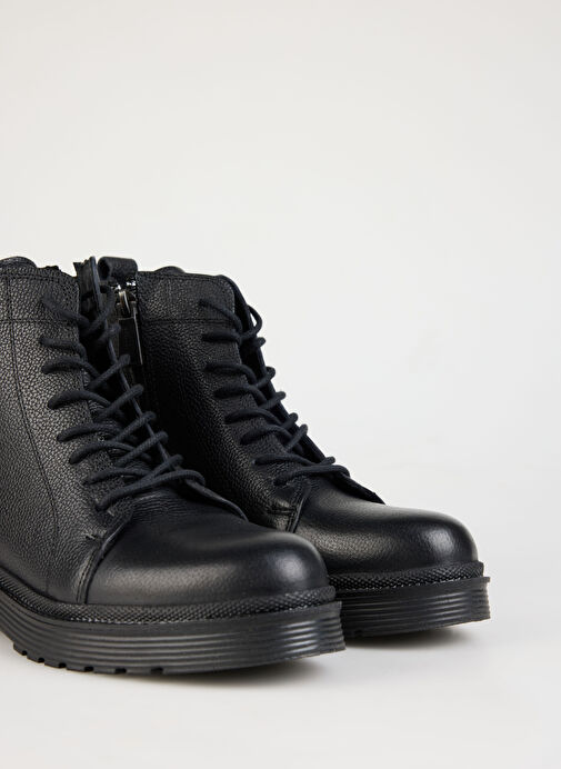 Bulldozer Siyah Kadın Deri Bot BUL-250604 - Görsel 6