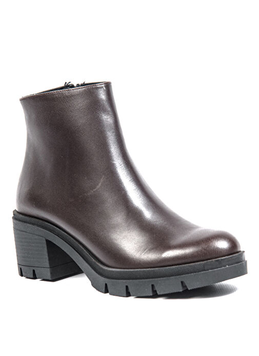 Bulldozer Kahverengi Kadın Deri Topuklu Bot BUL-250566 - Görsel 3