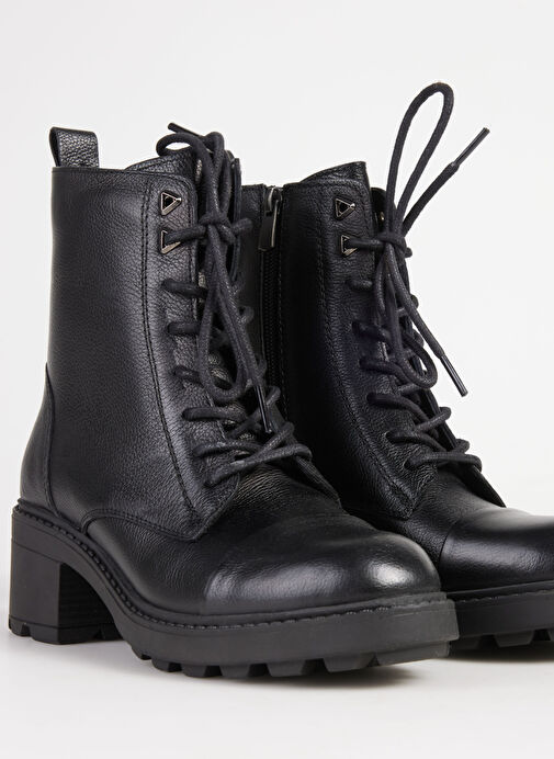 Bulldozer Siyah Kadın Deri Bot BUL-250751 - Görsel 6