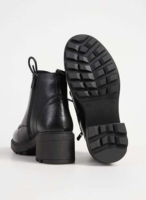 Bulldozer Siyah Kadın Deri Topuklu Bot BUL-250752 - Görsel 5